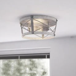 Promo 👏 Patriot Lighting® Bea White Wash Faux Wood & Galvanized 2-Light Flush Mount Ceiling Light ⌛ 11 Promo 👏 Patriot Lighting® Bea White Wash Faux Wood & Galvanized 2-Light Flush Mount Ceiling Light ⌛ -Patriot Light Store 3518607 Alt3 1