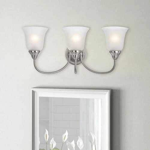 New 😉 Patriot Lighting® Chesley Satin Nickel 3-Light Vanity Light 🛒 6 New 😉 Patriot Lighting® Chesley Satin Nickel 3-Light Vanity Light 🛒 - Image 4