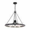 New 🤩 Patriot Lighting® Clint Textured Black And Weathered Gray Faux Wood 5-Light Pendant 🎉 -Patriot Light Store 3518623 Master