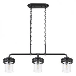 Buy 😀 Patriot Lighting® Joska Matte Black 3-Light Island Light 👏 -Patriot Light Store 3518633 20734 mainoff