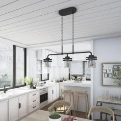 Buy 😀 Patriot Lighting® Joska Matte Black 3-Light Island Light 👏 -Patriot Light Store 3518634 LS Joska 20734 cmyk