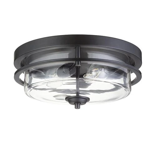 Wholesale 🛒 Patriot Lighting® Joska Matte Black 2-Light Flush Mount Ceiling Light 👍 5 Wholesale 🛒 Patriot Lighting® Joska Matte Black 2-Light Flush Mount Ceiling Light 👍 - Image 3