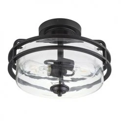 New 🎁 Patriot Lighting® Joska Matte Black 2-Light Semi-Flush Mount Ceiling Light 😍