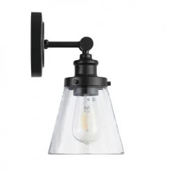 Brand new 🌟 Patriot Lighting® Connell Matte Black 1-Light Vanity Light 🌟 -Patriot Light Store 3518638 20739 RSoff