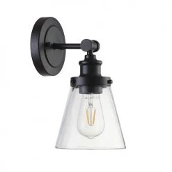 Brand new 🌟 Patriot Lighting® Connell Matte Black 1-Light Vanity Light 🌟 -Patriot Light Store 3518638 20739 lowoff