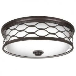 New ❤️ Patriot Lighting® Haven Bronze Integrated LED Flush Mount Ceiling Light 🌟 -Patriot Light Store 3518653 SF Bright White