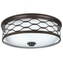 New ❤️ Patriot Lighting® Haven Bronze Integrated LED Flush Mount Ceiling Light 🌟 -Patriot Light Store 3518653 SF Daylight