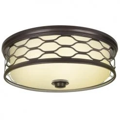 New ❤️ Patriot Lighting® Haven Bronze Integrated LED Flush Mount Ceiling Light 🌟 -Patriot Light Store 3518653 SF Soft White
