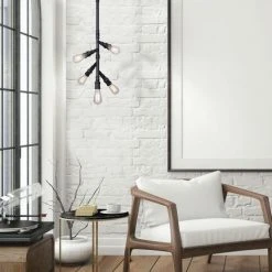 Cheap 🤩 Patriot Lighting® Tullio Matte Black 5-Light Pendant 🧨 -Patriot Light Store 3518683 P SC