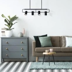 Cheapest ⭐ Patriot Lighting® Traza Matte Black 4-Light Island Light ✔️ -Patriot Light Store 3518689 P SC