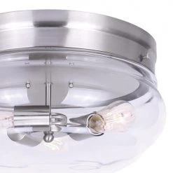 Deals 🧨 Patriot Lighting® Talan Brushed Nickel 3-Light Flush Mount Ceiling Light ✔️ -Patriot Light Store 3518691 P DETAIL