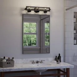 Brand new 🔥 Patriot Lighting® Lizzie Matte Black 3-Light Vanity Light 👍 -Patriot Light Store 3518701 lifestyleon