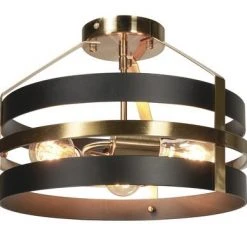 Budget ⌛ Patriot Lighting® Banan Matte Black 3-Light Semi-Flush Mount Ceiling Light ❤️ 5 Budget ⌛ Patriot Lighting® Banan Matte Black 3-Light Semi-Flush Mount Ceiling Light ❤️ -Patriot Light Store 3518725 P LA