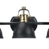 Top 10 🌟 Patriot Lighting® Ryann Matte Black 3-Light Vanity Light 🎁