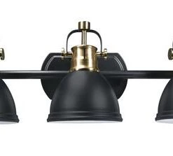 Top 10 🌟 Patriot Lighting® Ryann Matte Black 3-Light Vanity Light 🎁