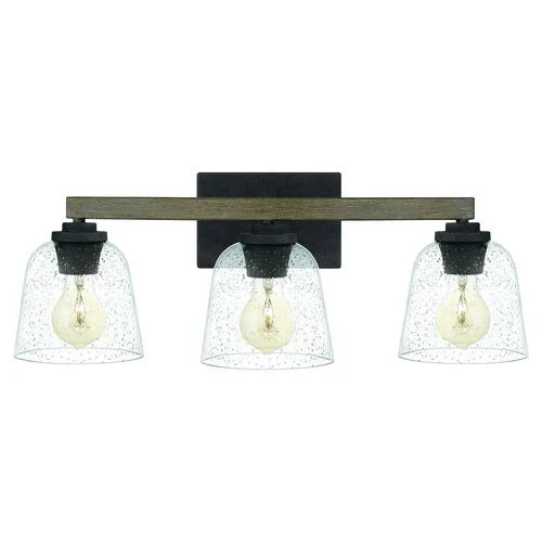 Outlet 🎉 Patriot Lighting® Danae Matte Black 3-Light Vanity Light 🛒 4 Outlet 🎉 Patriot Lighting® Danae Matte Black 3-Light Vanity Light 🛒 - Image 2