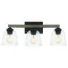 Outlet 🎉 Patriot Lighting® Danae Matte Black 3-Light Vanity Light 🛒