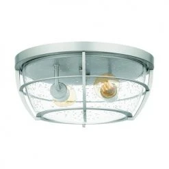 Coupon ✨ Patriot Lighting® Haley Brushed Nickel 2-Light Flush Mount Ceiling Light 🧨 -Patriot Light Store 3518733 Alt4V1