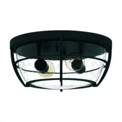 Cheapest 😀 Patriot Lighting® Haley Matte Black 2-Light Flush Mount Ceiling Light ⭐ -Patriot Light Store 3518734 Alt4V1