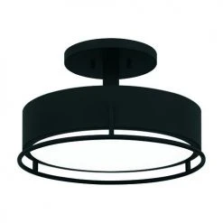 Best deal 🔔 Patriot Lighting® Devak Matte Black Integrated LED Semi-Flush Mount Ceiling Light 🔔 -Patriot Light Store 3518738 Alt3V1