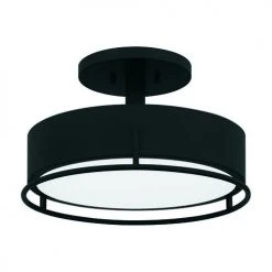 Best deal 🔔 Patriot Lighting® Devak Matte Black Integrated LED Semi-Flush Mount Ceiling Light 🔔 -Patriot Light Store 3518738 Alt4V1