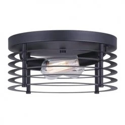 Discount 🧨 Patriot Lighting® Gabel Matte Black 2-Light Flush Mount Ceiling Light 🥰