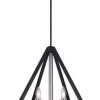 Best Sale 🔔 Patriot Lighting® Dryden Matte Black & Brushed Nickel 4-Light Chandelier ⌛ -Patriot Light Store 3518747 P