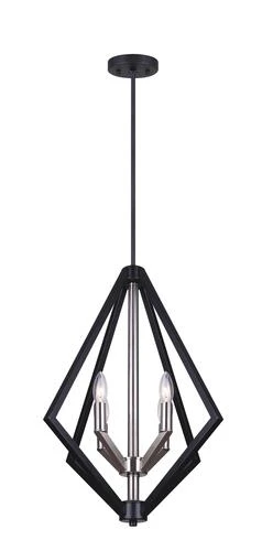 Best Sale 🔔 Patriot Lighting® Dryden Matte Black & Brushed Nickel 4-Light Chandelier ⌛ 3 Best Sale 🔔 Patriot Lighting® Dryden Matte Black & Brushed Nickel 4-Light Chandelier ⌛