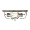 Best reviews of 😀 Patriot Lighting® Waverly Satin Nickel & Wood 2-Light Flush Mount Ceiling Light 🤩 -Patriot Light Store 3518764 Master1