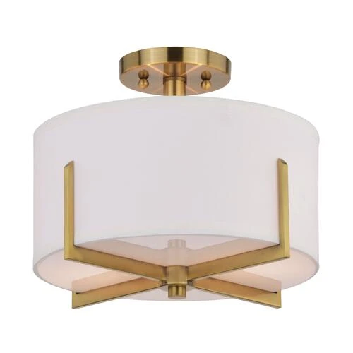 Wholesale 💯 Patriot Lighting® Citrine Gold 2-Light Semi-Flush Mount Ceiling Light 😀 8 Wholesale 💯 Patriot Lighting® Citrine Gold 2-Light Semi-Flush Mount Ceiling Light 😀 - Image 6