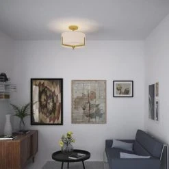 Wholesale 💯 Patriot Lighting® Citrine Gold 2-Light Semi-Flush Mount Ceiling Light 😀 10 Wholesale 💯 Patriot Lighting® Citrine Gold 2-Light Semi-Flush Mount Ceiling Light 😀 -Patriot Light Store 3518768 Alt5