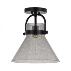 Best deal 😀 Patriot Lighting® Renley Black 1-Light Semi-Flush Mount Ceiling Light ✔️ 12 Best deal 😀 Patriot Lighting® Renley Black 1-Light Semi-Flush Mount Ceiling Light ✔️ -Patriot Light Store 3518773 Alt1