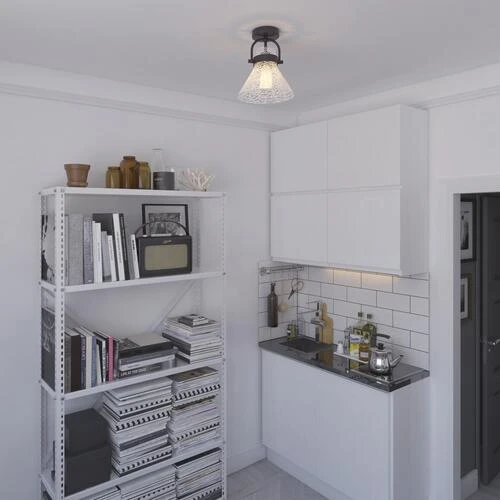 Best deal 😀 Patriot Lighting® Renley Black 1-Light Semi-Flush Mount Ceiling Light ✔️ 4 Best deal 😀 Patriot Lighting® Renley Black 1-Light Semi-Flush Mount Ceiling Light ✔️ - Image 2