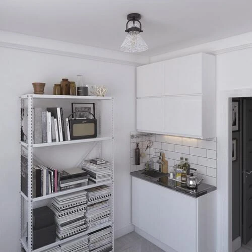 Best deal 😀 Patriot Lighting® Renley Black 1-Light Semi-Flush Mount Ceiling Light ✔️ 5 Best deal 😀 Patriot Lighting® Renley Black 1-Light Semi-Flush Mount Ceiling Light ✔️ - Image 3