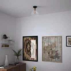 New 😀 Patriot Lighting® Kenzie Matte Black & Gold 1-Light Semi-Flush Mount Ceiling Light 🤩 -Patriot Light Store 3518777 Alt6