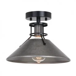 Cheapest 👍 Patriot Lighting® Ashtyn Matte Black & Charcoal Patina 1-Light Semi-Flush Mount Ceiling Light ✨ 12 Cheapest 👍 Patriot Lighting® Ashtyn Matte Black & Charcoal Patina 1-Light Semi-Flush Mount Ceiling Light ✨ -Patriot Light Store 3518782 Alt1
