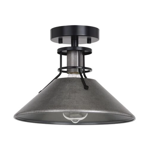 Cheapest 👍 Patriot Lighting® Ashtyn Matte Black & Charcoal Patina 1-Light Semi-Flush Mount Ceiling Light ✨ 7 Cheapest 👍 Patriot Lighting® Ashtyn Matte Black & Charcoal Patina 1-Light Semi-Flush Mount Ceiling Light ✨ - Image 5