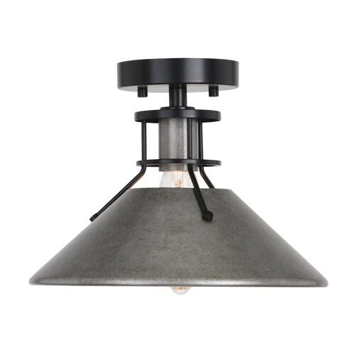 Cheapest 👍 Patriot Lighting® Ashtyn Matte Black & Charcoal Patina 1-Light Semi-Flush Mount Ceiling Light ✨ 8 Cheapest 👍 Patriot Lighting® Ashtyn Matte Black & Charcoal Patina 1-Light Semi-Flush Mount Ceiling Light ✨ - Image 6