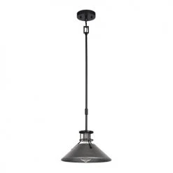 New 🔥 Patriot Lighting® Ashtyn Matte Black & Charcoal Patina 1-Light Mini Pendant 🔥 -Patriot Light Store 3518783 Alt3