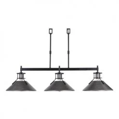 Deals 😍 Patriot Lighting® Ashtyn Matte Black & Charcoal Patina 3-Light Island Light 🤩 -Patriot Light Store 3518785 Alt3