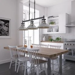 Deals 😍 Patriot Lighting® Ashtyn Matte Black & Charcoal Patina 3-Light Island Light 🤩 -Patriot Light Store 3518785 Alt4