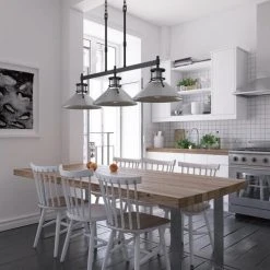 Deals 😍 Patriot Lighting® Ashtyn Matte Black & Charcoal Patina 3-Light Island Light 🤩 -Patriot Light Store 3518785 Alt5