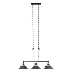 Deals 😍 Patriot Lighting® Ashtyn Matte Black & Charcoal Patina 3-Light Island Light 🤩