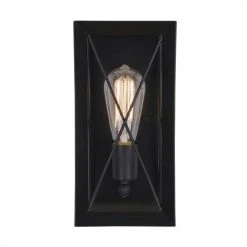 Deals 😉 Patriot Lighting® Carah Matte Black 1-Light Vanity Light ❤️ -Patriot Light Store 3518788 Alt2
