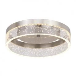 Discount ⌛ Patriot Lighting® Leah Satin Nickel Integrated LED Flush Mount Ceiling Light 😉 -Patriot Light Store 3518792 Alt1