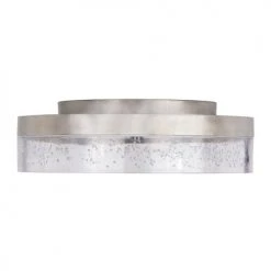 Discount ⌛ Patriot Lighting® Leah Satin Nickel Integrated LED Flush Mount Ceiling Light 😉