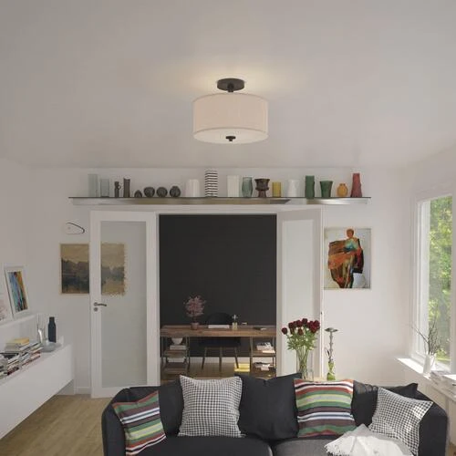 Promo 🤩 Patriot Lighting® Fabian Bronze 2-Light Semi-Flush Mount Ceiling Light ❤️ 4 Promo 🤩 Patriot Lighting® Fabian Bronze 2-Light Semi-Flush Mount Ceiling Light ❤️ - Image 2