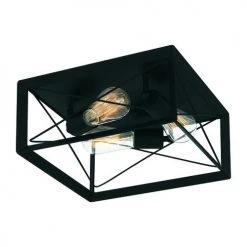 Flash Sale ⌛ Patriot Lighting® Carah Matte Black 3-Light Flush Mount Ceiling Light ❤️ -Patriot Light Store 3518804 Alt2