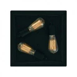 Flash Sale ⌛ Patriot Lighting® Carah Matte Black 3-Light Flush Mount Ceiling Light ❤️ -Patriot Light Store 3518804 Alt4