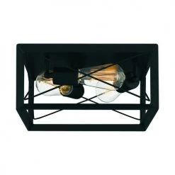 Flash Sale ⌛ Patriot Lighting® Carah Matte Black 3-Light Flush Mount Ceiling Light ❤️ -Patriot Light Store 3518804 Alt5